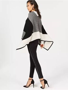 Charter Club Pure Cashmere Chevron Poncho NWT